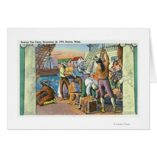 Boston, MassachusettsBoston Tea Party Scene Card