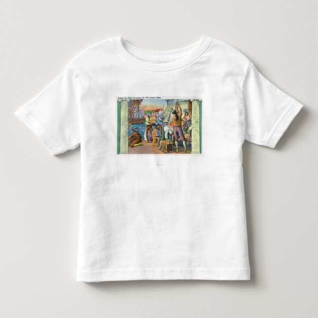 Boston, MassachusettsBoston Tea Party Scene Toddler T-shirt (Front)