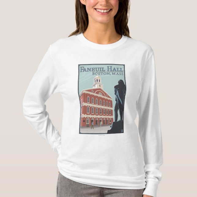 Boston, MassachusettsFaneuil Hall View T-Shirt (Front)