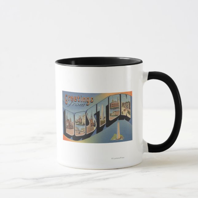 Boston, MassachusettsLarge Letter Scenes 2 Mug (Right)