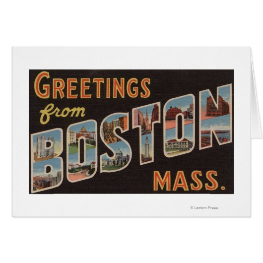 Boston, MassachusettsLarge Letter Scenes 3 Cards (Front Horizontal)