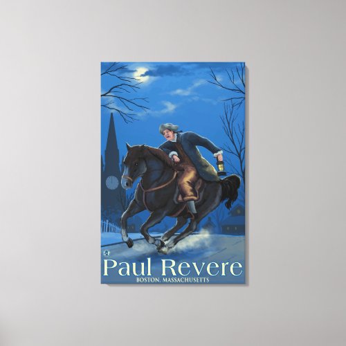 Boston MassachusettsPaul Reveres Ride Canvas Print