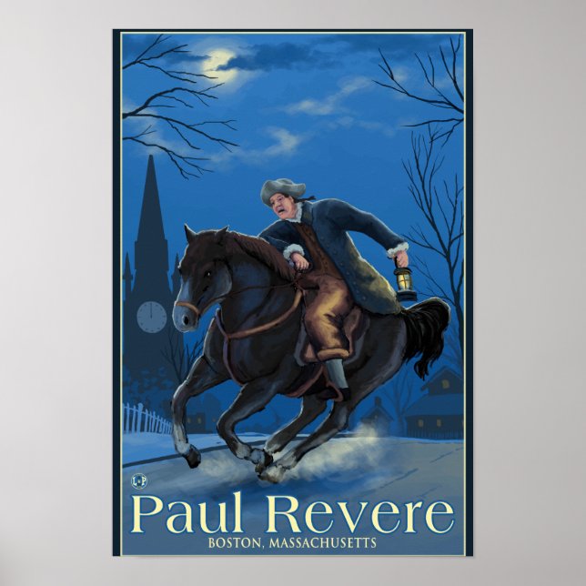 Boston, MassachusettsPaul Revere's Ride Poster (Front)