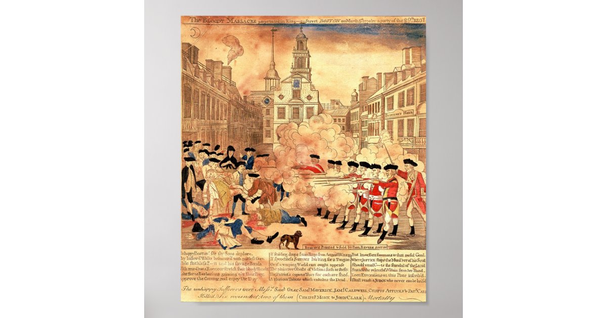 Boston Massacre Poster Zazzle