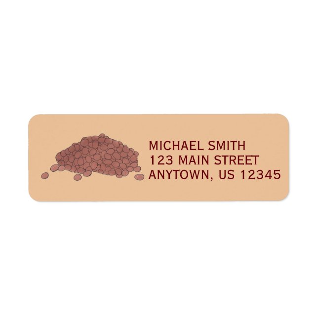 Boston Massacusetts Baked Beans Foodie Address Label (Front)