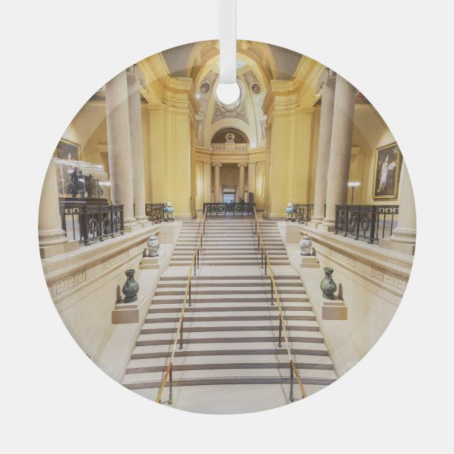 Boston MFA: American Art Landmark Glass Ornament (Front)