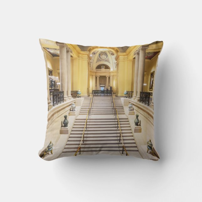 Boston MFA: American Art Landmark Throw Pillow (Front)