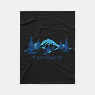 Boston mills ohio ski resort skiing skier  fleece blanket
