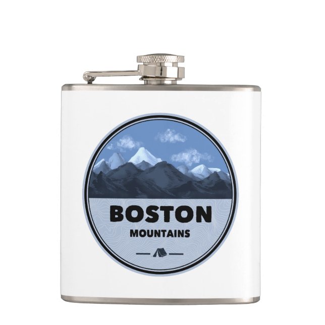 Boston Mountains Arkansas Camping Flask (Front)