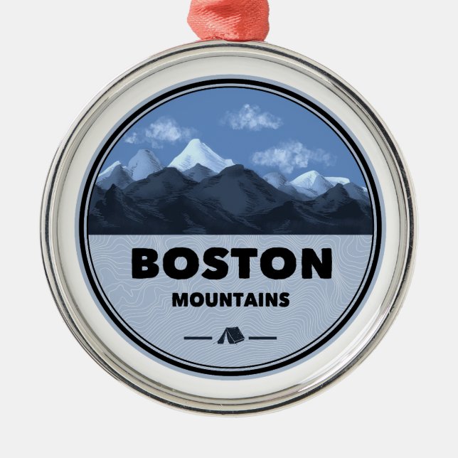 Boston Mountains Arkansas Camping Metal Ornament (Front)