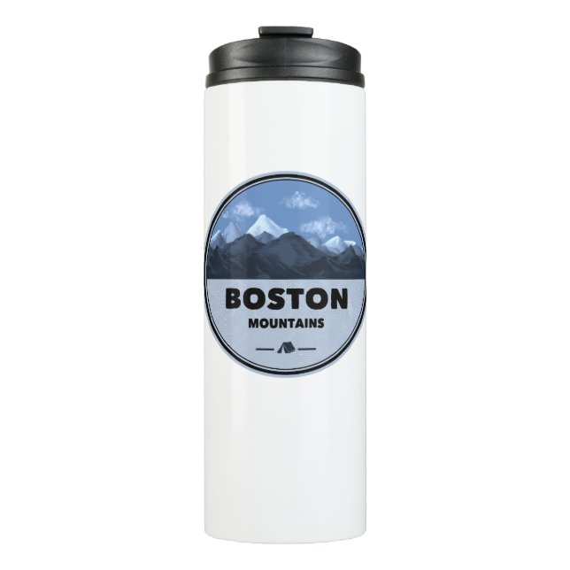 Boston Mountains Arkansas Camping Thermal Tumbler (Front)