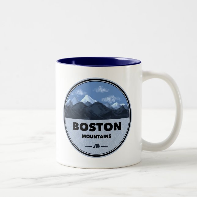 Boston Mountains Arkansas Camping Two-Tone Coffee Mug (Right)