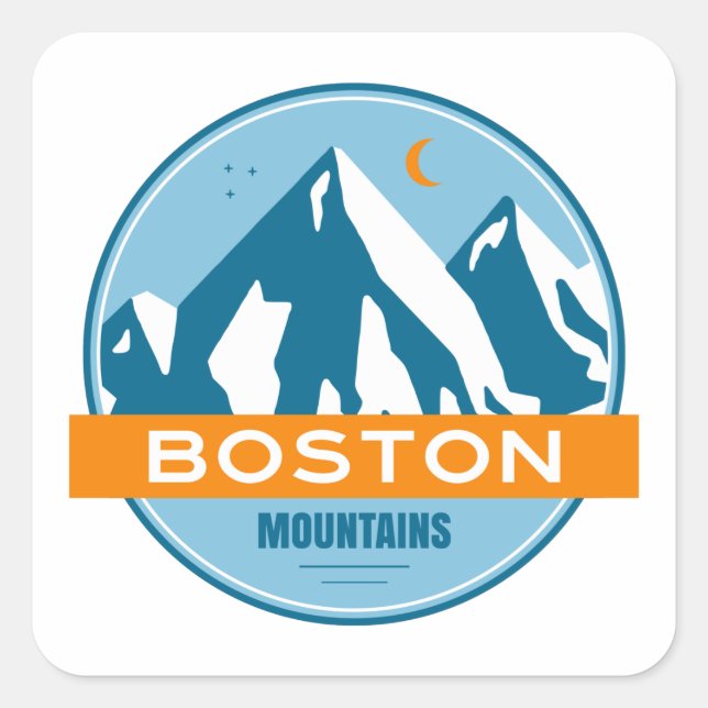 Boston Mountains Arkansas Square Sticker (Front)