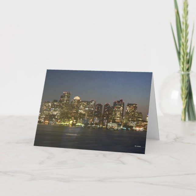 Boston Night--blank card (Front)