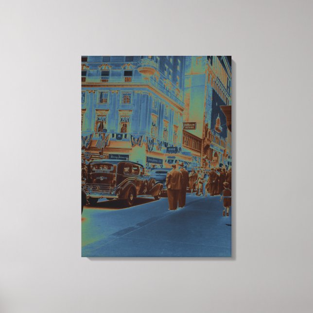 Boston Parker House Hotel 1930's Photograph Car Canvas Print (Front)