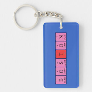 Boston periodic table name keyring