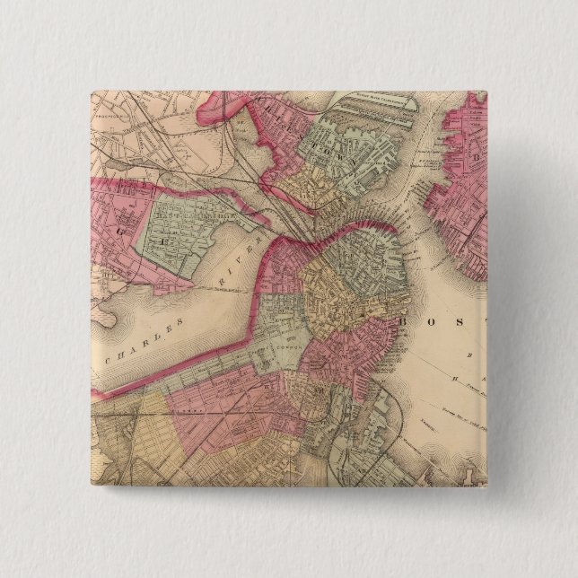 Boston Pinback Button (Front)