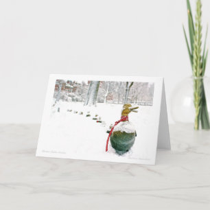 Boston Public Garden-Park: Make Room for Ducklings Holiday Card