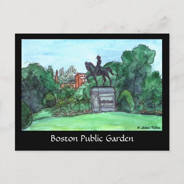 Boston Public Garden Postcard (Front)