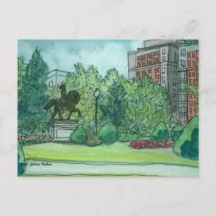 Boston Public Garden Postcard