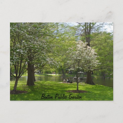 Boston Public Garden Postcard