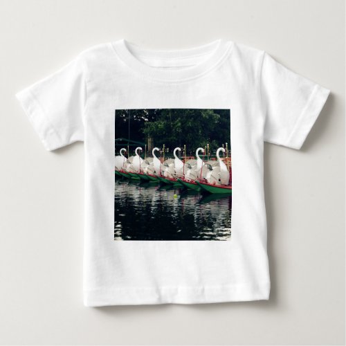 Boston Public Gardens Swan Boats Baby T_Shirt