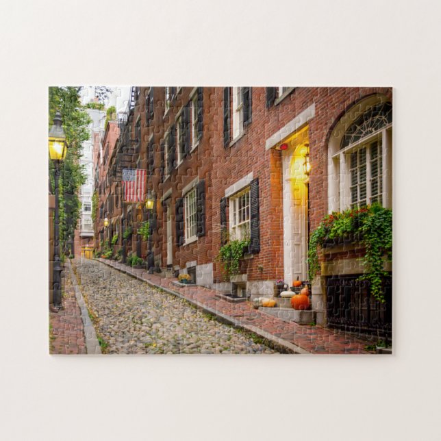 Boston Puzzle - Acorn Street, Beacon Hill (Horizontal)