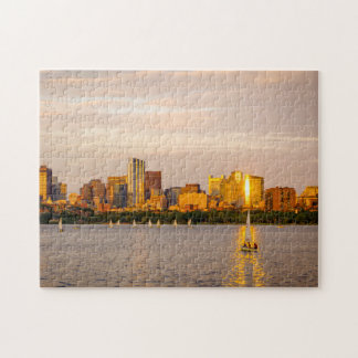 Boston Puzzle - Boston Skyline at Sunset