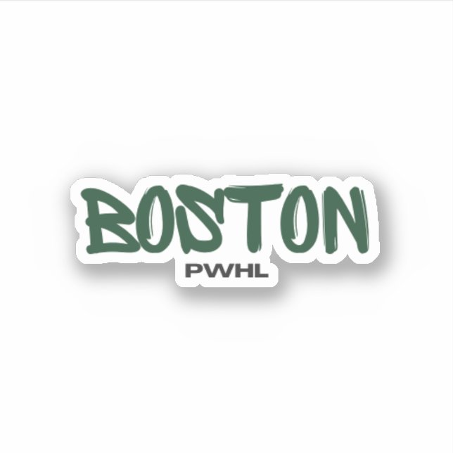 Boston PWHL Women's Hockey Sticker (Front)