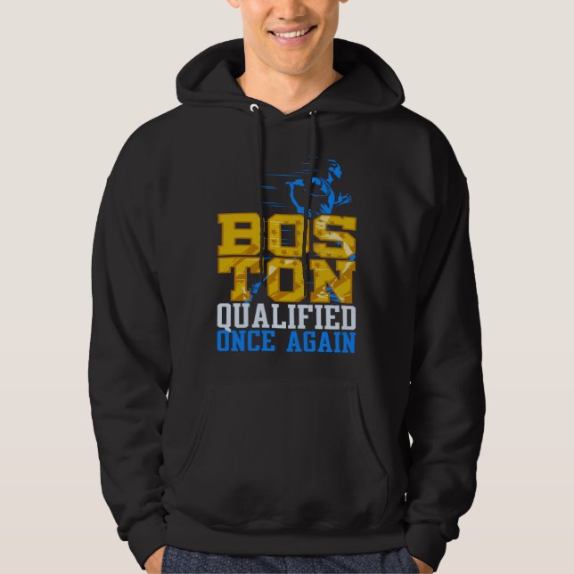 Boston Qualified Once Again Annual Running Trainin Hoodie (Front)