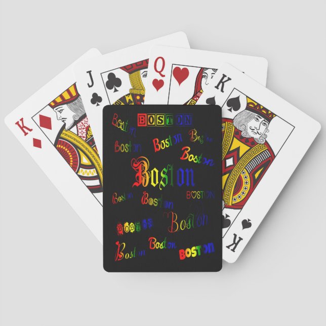 Boston Rainbow Fonts Poker Cards (Back)