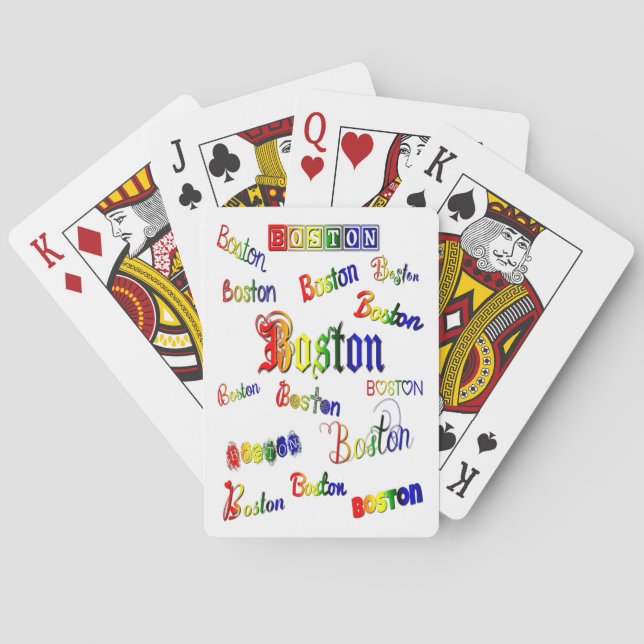 Boston Rainbow Fonts Poker Cards (Back)