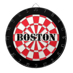 BOSTON Red Black And White Dart Board