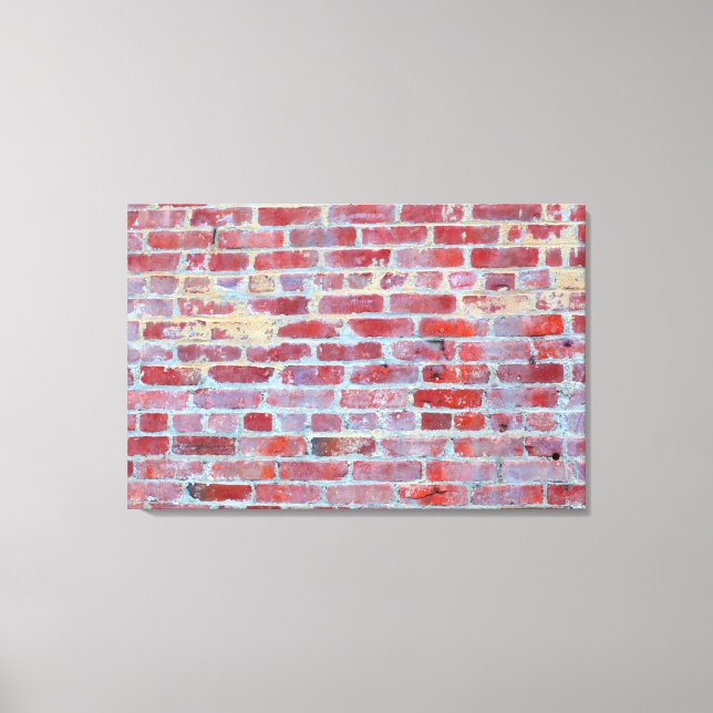 Boston Red Brick Wall Canvas Wrap Print (Front)