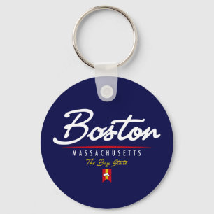 Boston Script Keychain
