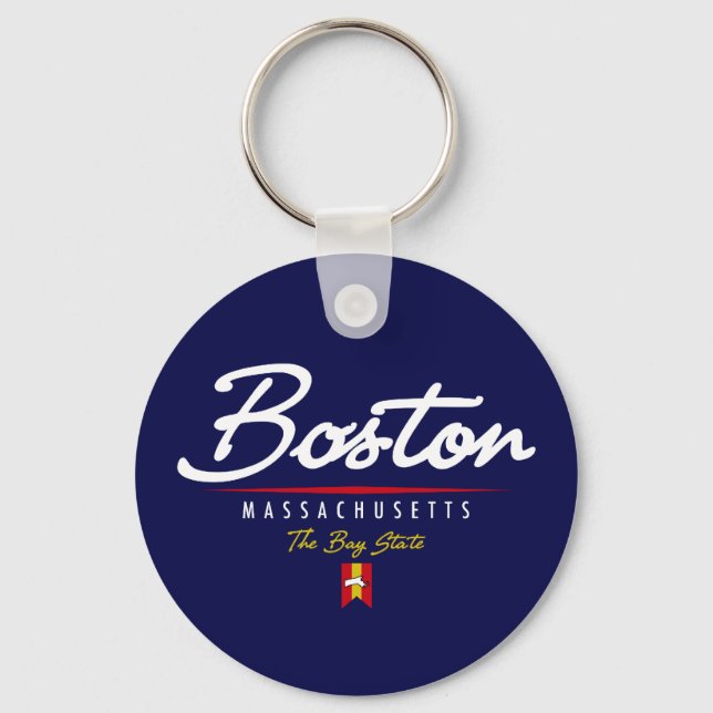 Boston Script Keychain (Front)