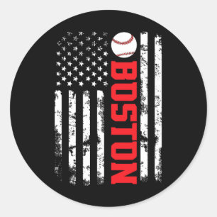 Boston Sell Usa Flag  Classic Round Sticker