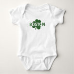 Boston Shamrock Baby Bodysuit at Zazzle