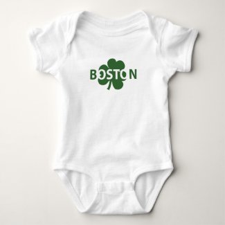 Boston Shamrock Baby Bodysuit Wee St. Patrick's Day Gift