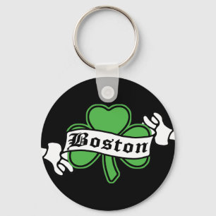 Boston Shamrock Keychain