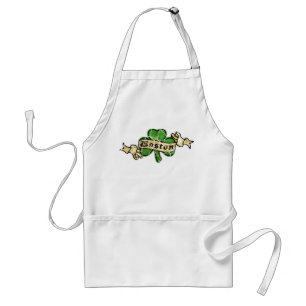 Boston Shamrock Vintage Style Adult Apron