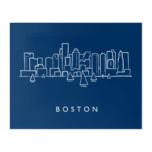 Boston Skyline Acrylic Print
