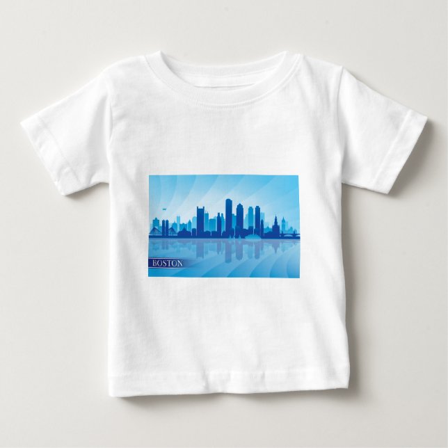 Boston Skyline Baby T-Shirt (Front)