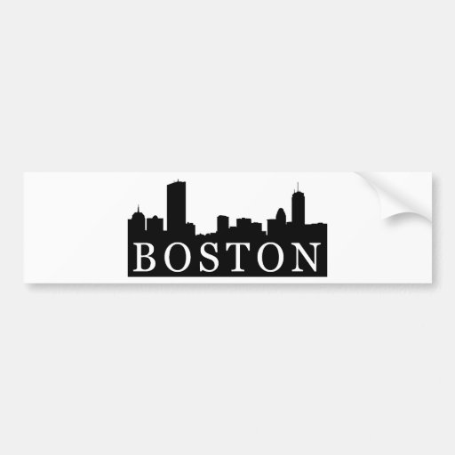 Boston Skyline Bumper Sticker | Zazzle