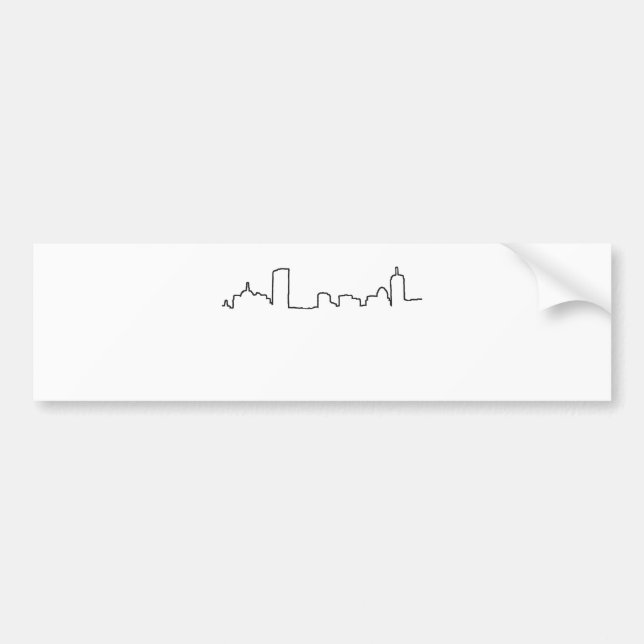 Boston - Skyline Bumper Sticker (Front)