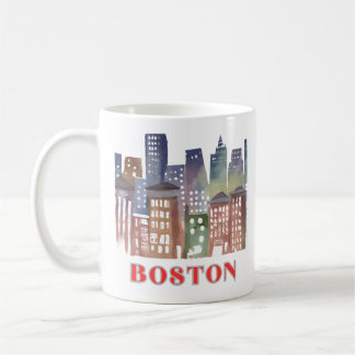 Boston Skyline Canvas Art: Historic Landmarks Coffee Mug