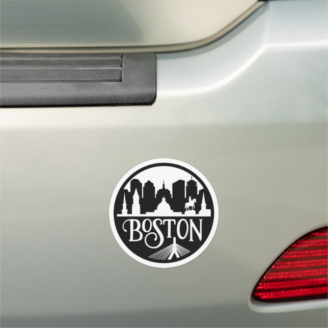 Boston Skyline Car Magnet (In Situ)
