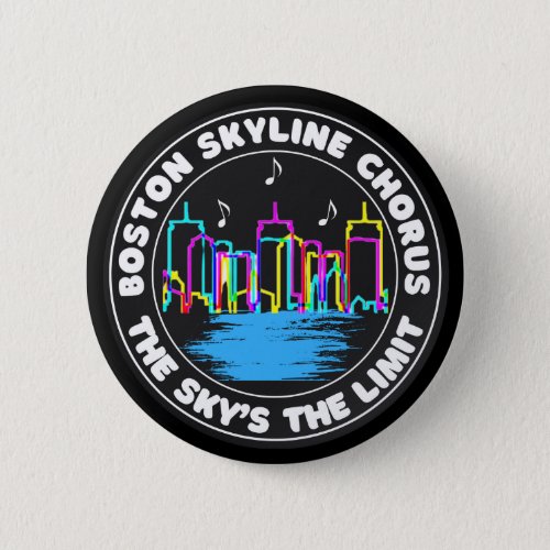 Boston Skyline Chorus Logo Round  Button