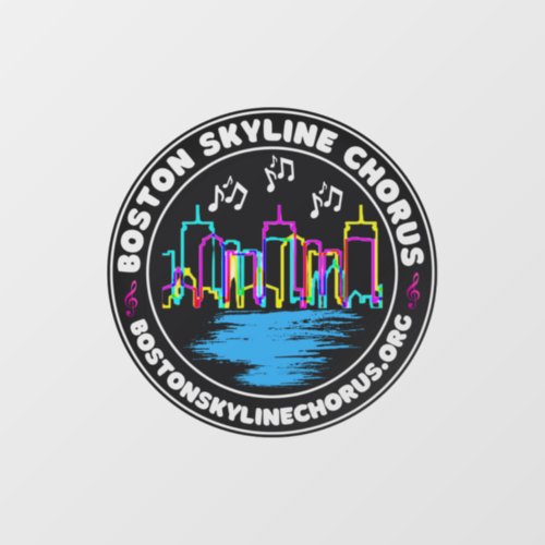 Boston Skyline Chorus Logo Window Cling