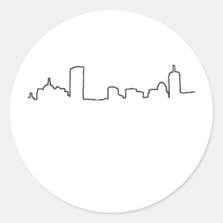 Boston - Skyline Classic Round Sticker